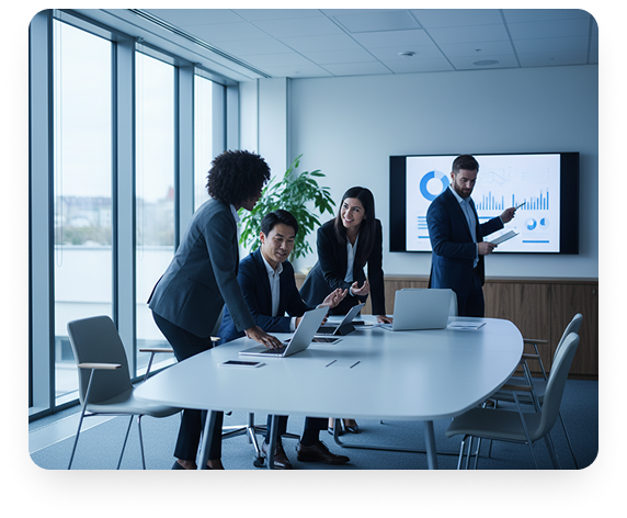 Modern Team in Conference Room