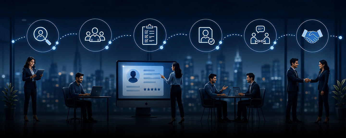 Recruitment Workflow Panoramic Scene